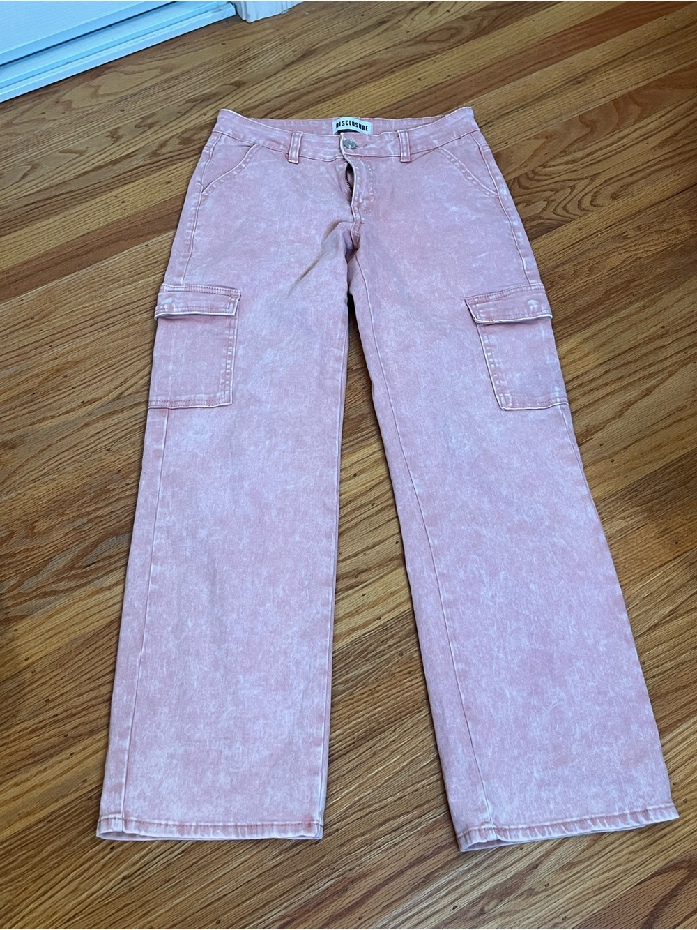 Pink Cargo Wide-Leg Jeans - Unknown Brand